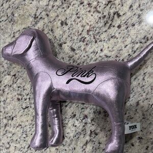 PINK Victoria's Secret Shimmering Lavender Dog Figurine